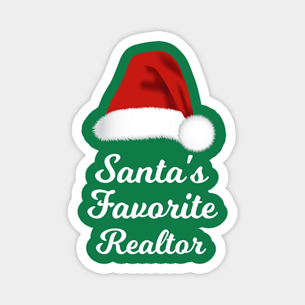 Santa's Favorite Realtor Funny Christmas Magnet by lightbulbmcoc