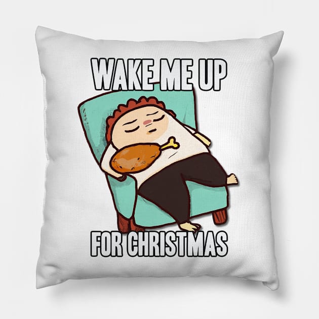 Thanksgiving Day Outfits Wake me Up Pillow by karutees