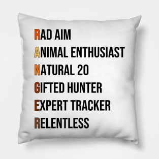 Ranger Hunter Class RPG Pnp Roleplaying Dungeon Meme Gift Pillow