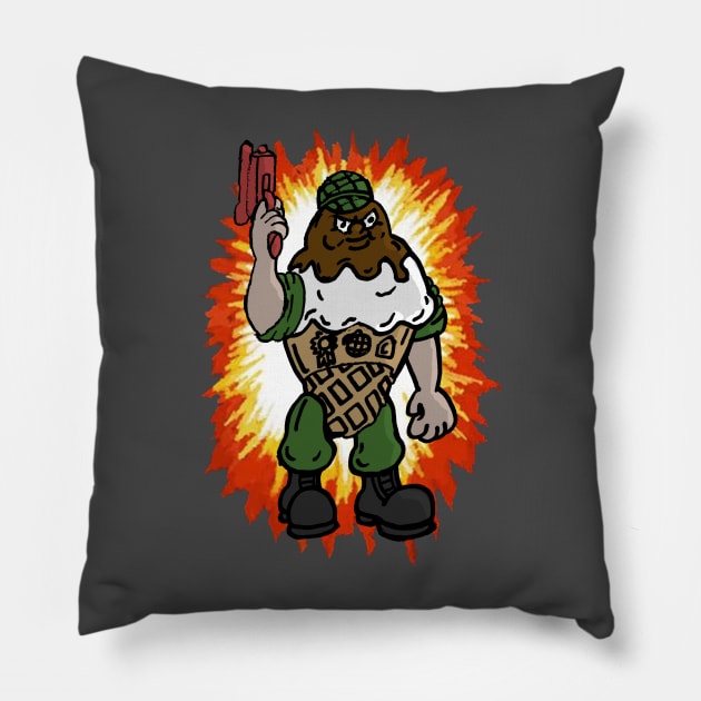 Sgt scoops redesign Pillow by Undeadredneck