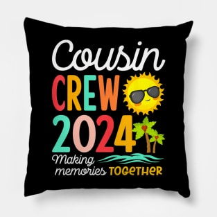 Cousin Crew 2024 Summer Vacation Beach Family Trip Pillow