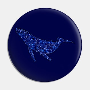 Blue stars Galaxy whale Pin