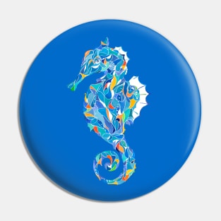 Blue seahorse Pin