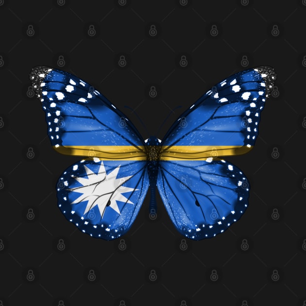 Nauruan Flag  Butterfly - Gift for Nauruan From Nauru by Country Flags