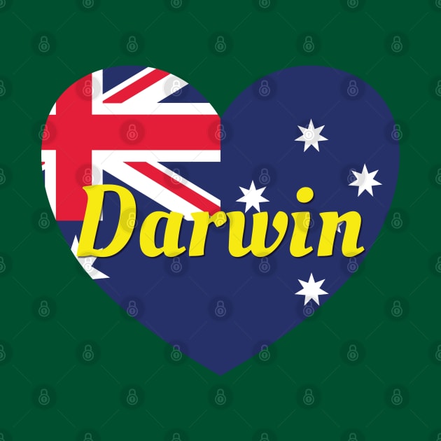 Darwin Australia Australian Flag Heart by DPattonPD