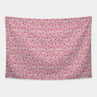 Chill Raspberry Popsicle Ice Cream on Stick Pattern on Pink Tapestry