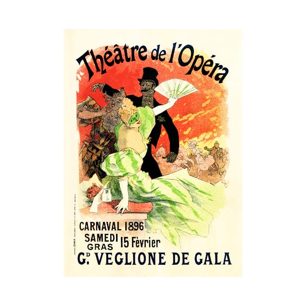 Theatre de L' Opera PARIS OPERA by Jules Cheret Vintage French by vintageposters