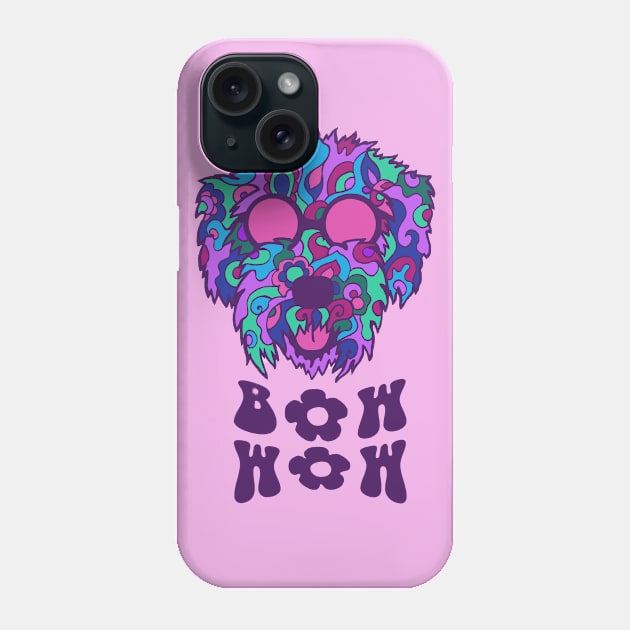 Hippy Hound Bow Wow Phone Case by TimeTravellers