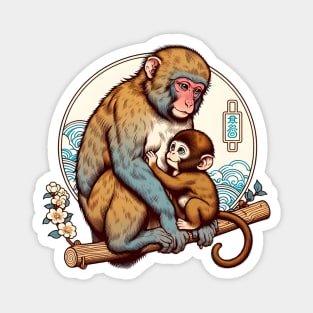 Parenting monkey mom Magnet