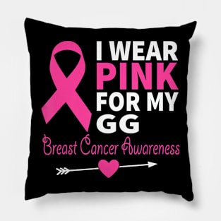 I wear pink for my gg ribbon family love Pillow