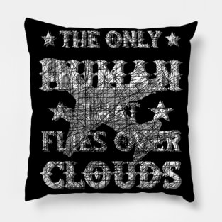 Pilot Plane Flying Clouds Paragliding Skydiver Pillow