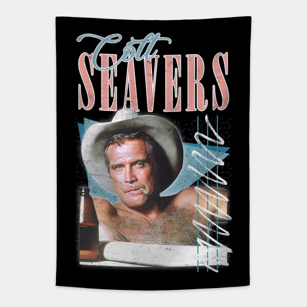 Colt Seavers / 80s TV Retro Design Tapestry by DankFutura