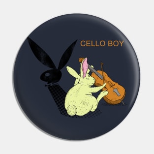 cello boy Pin