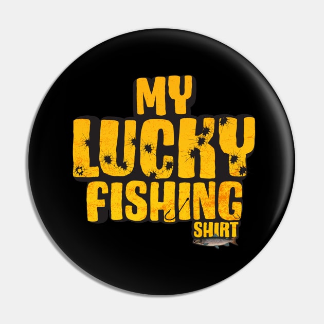 My Lucky Fishing Costume - Freshwater Fish Bass Pin by PinkyTree