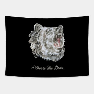 I Choose The Bear - Art Tapestry