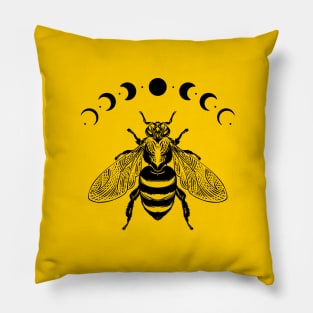 Bee and moon Pillow