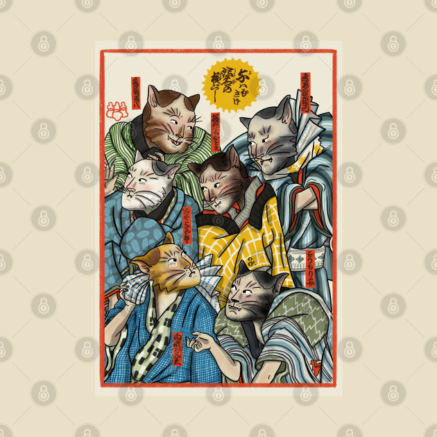 Ukiyo-e Cats by dilemserbest