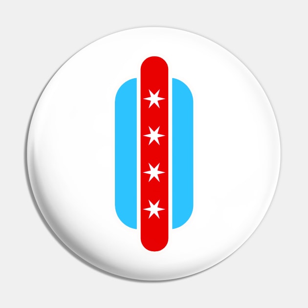 Chicago Flag Dog Pin by ZSONN