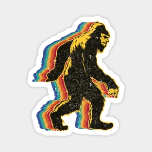 Retro Bigfoot vintage Fun and Nostalgic Sasquatch Magnet