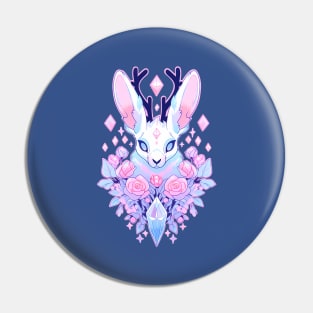 Jackalope Pastel Goth Pin