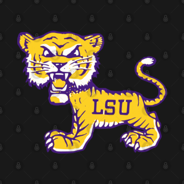 Restored LSU Tigers Growler - Louisiana State University - T-Shirt