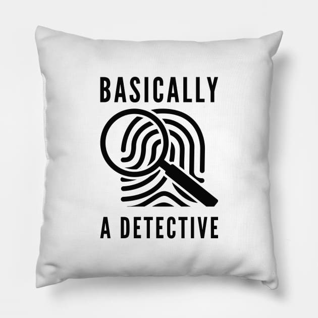 Basically A Detective Pillow by LuckyFoxDesigns