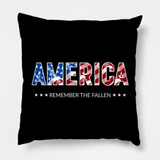 Remember The Fallen - American USA Flag Pillow