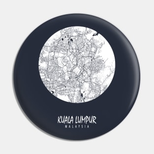 Kuala Lumpur, Malaysia City Map - Full Moon Pin