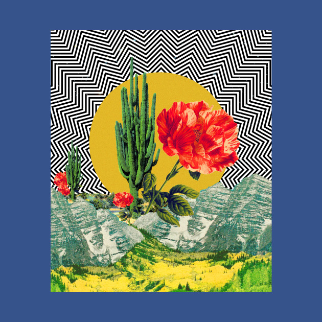 Disover Saguaro illusión - Vintage Collage Art - T-Shirt