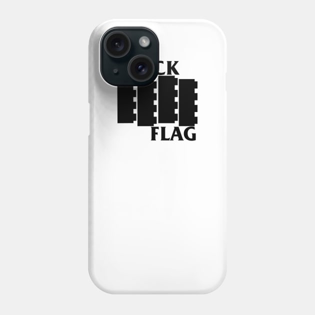 Brick Flag (Black) Phone Case by GhostwoodDesign