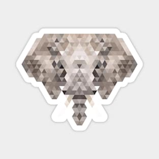 Minimalist Geometric Stylized Animals - Elephant Magnet