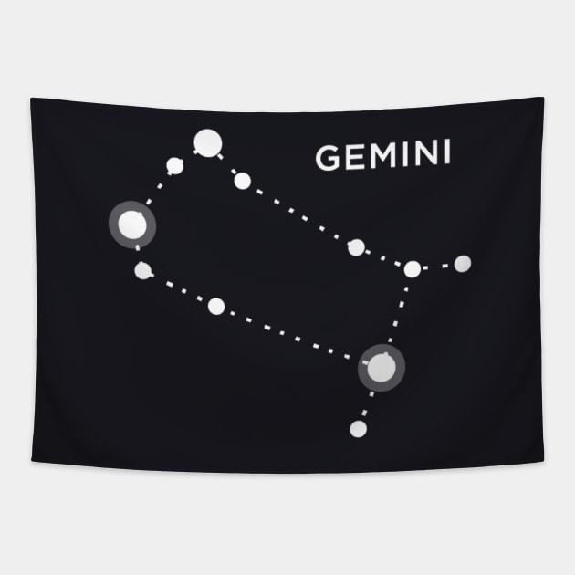 Gemini Zodiac Constellation Sign Tapestry by writewin