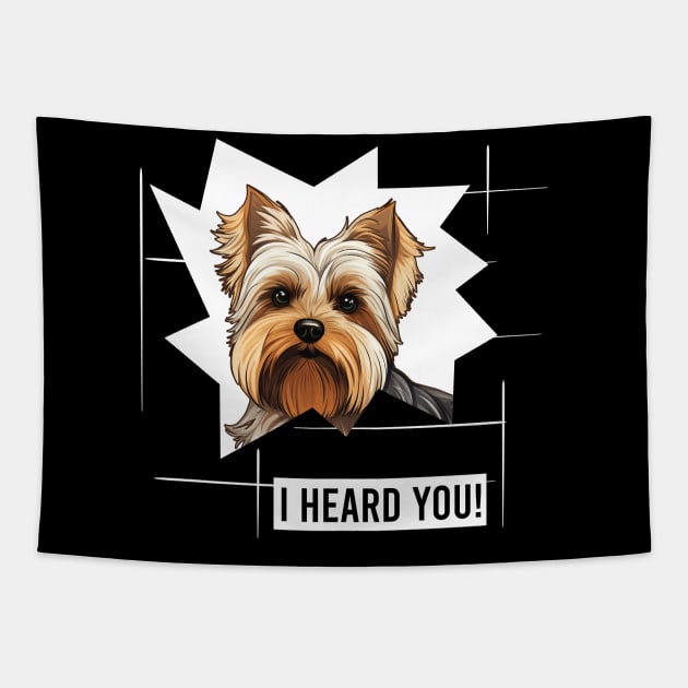 Funny Biewer Terrier Dog Owner Humor Tapestry by whyitsme