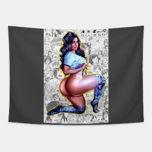 ahegao pin up girl Tapestry