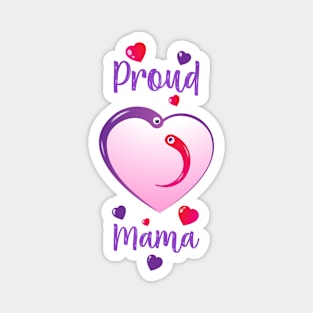 Proud mom heart illustration Magnet