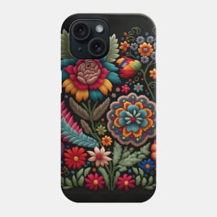 Botanical vintage Ethnic embroidery Floral design 5 Phone Case