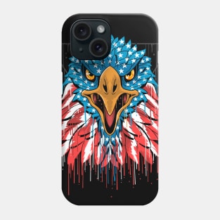 Eagle in the colors of the USA flag Phone Case