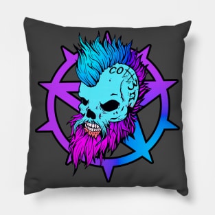 Mother F*ckin Skull Beard Pillow