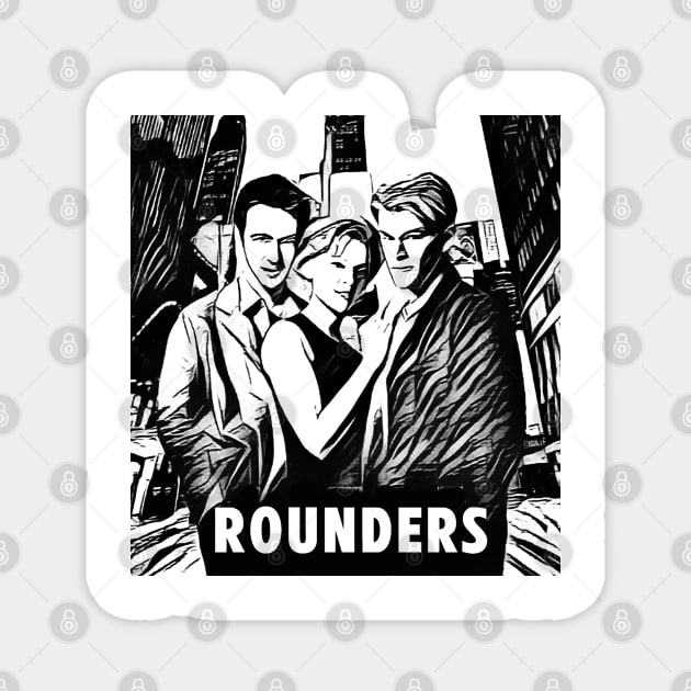 Rounders Magnet by RetroScribbles