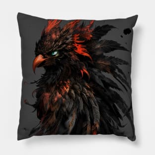 Feathers and Fire - Fabled Phoenix Bird Pillow