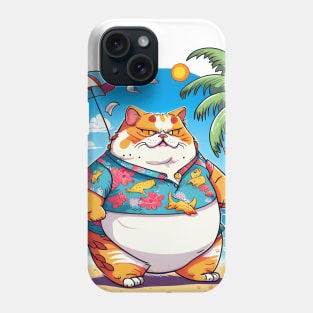 Uncle Cat in Beach Phone Case