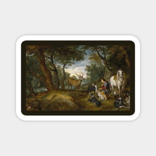 The Vision of St Hubert by Jan Bruegel and Peter Paul Rubens Magnet