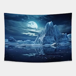 Cold Vast Land Serene Landscape Surreal Tapestry