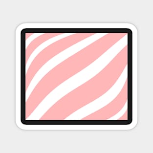 Abstract pattern - pink and white. Magnet