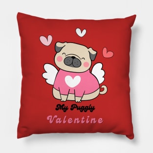 Funny Pug Valentine Pillow