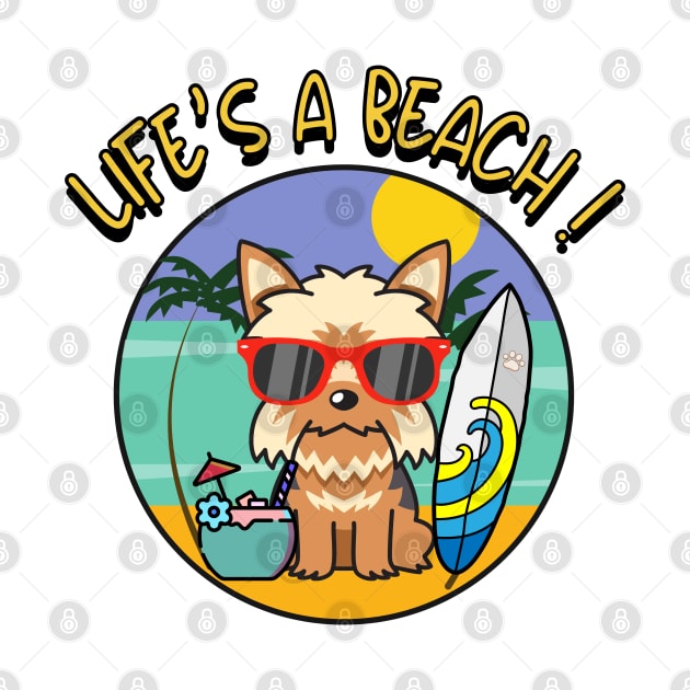 Lifes A Beach Yorkshire Terrier by Pet Station