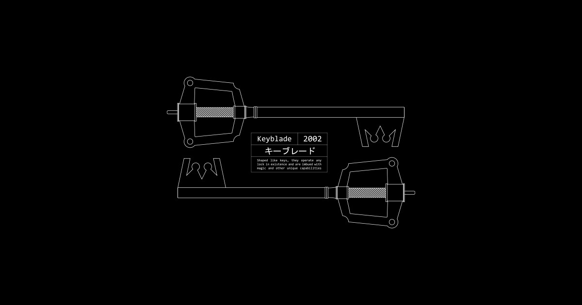 Keyblade Blueprint Keyblade TShirt TeePublic