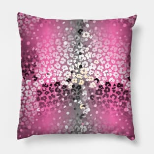 Colourful gradient unique flowers leopard stripes abstract modern 277 Pattern Pillow