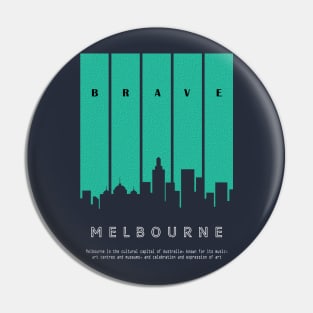 CITY SILHOUETTE OF MELBOURNE Pin