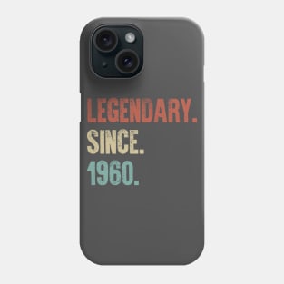 Retro Vintage 60th Birthday Legendary Since 1960 Phone Case